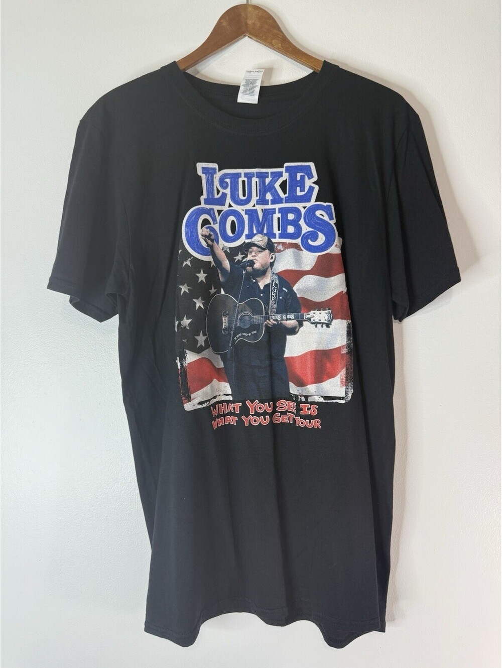 Luke Combs Medium T-Shirt' What You See Is What You Get' 2020 Tour Shirt